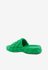 Bottega Veneta Padded Intrecciato Leather Slides Parakeet 709004VBRR0_3708