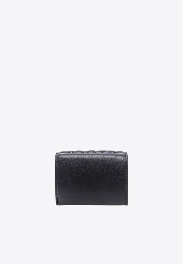 Fendi Micro Tri-Fold Baguette Leather Wallet Black 8M0395AAJD_F0KUR