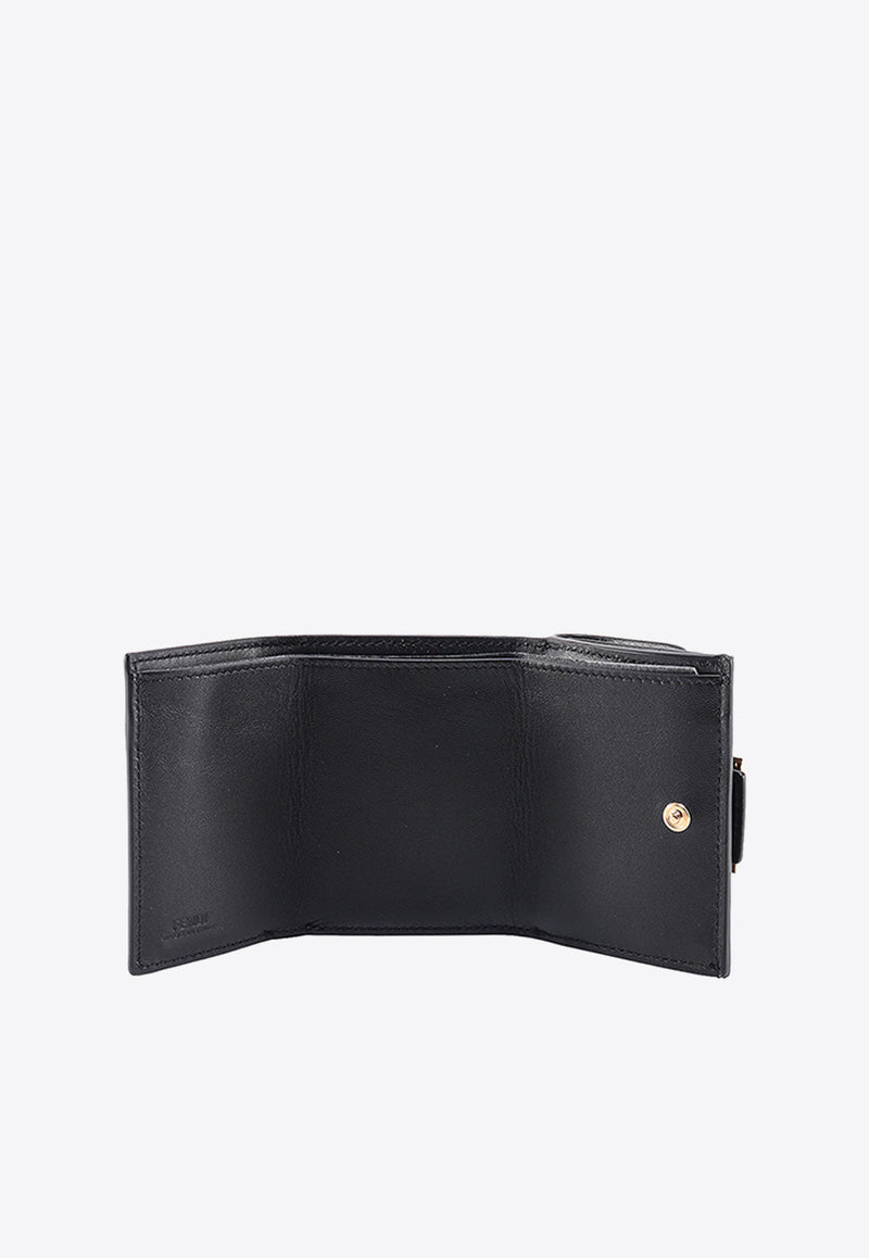 Fendi Micro Tri-Fold Baguette Leather Wallet Black 8M0395AAJD_F0KUR