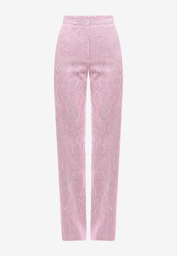 K Krizia Tailored Jacquard Pants Pink 22AK1P002262_PINK