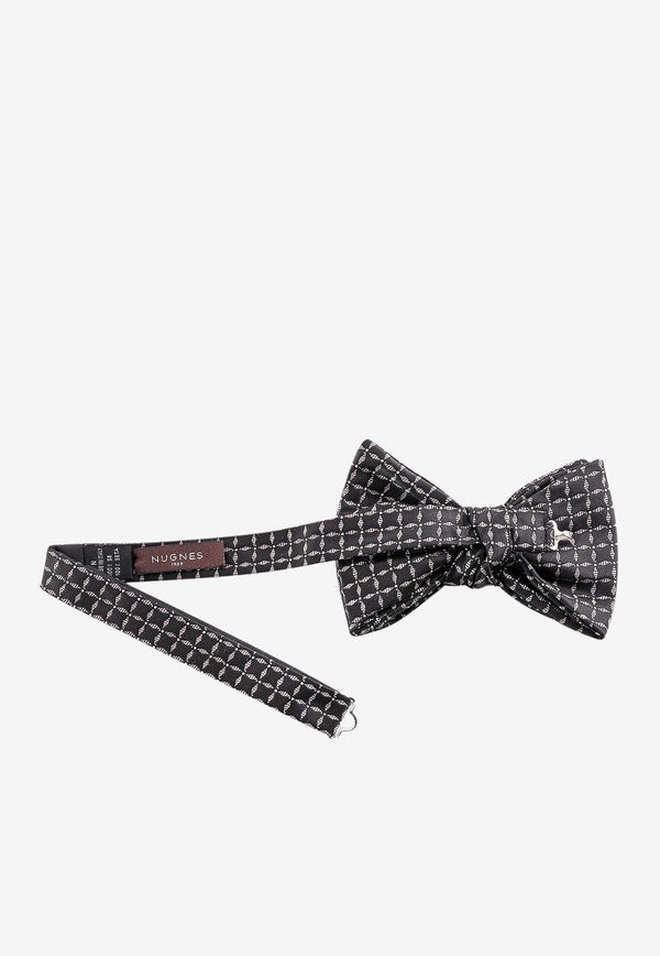 Nicky Milano Silk Patterned Bow Tie Black BAFFOAGALLE_9