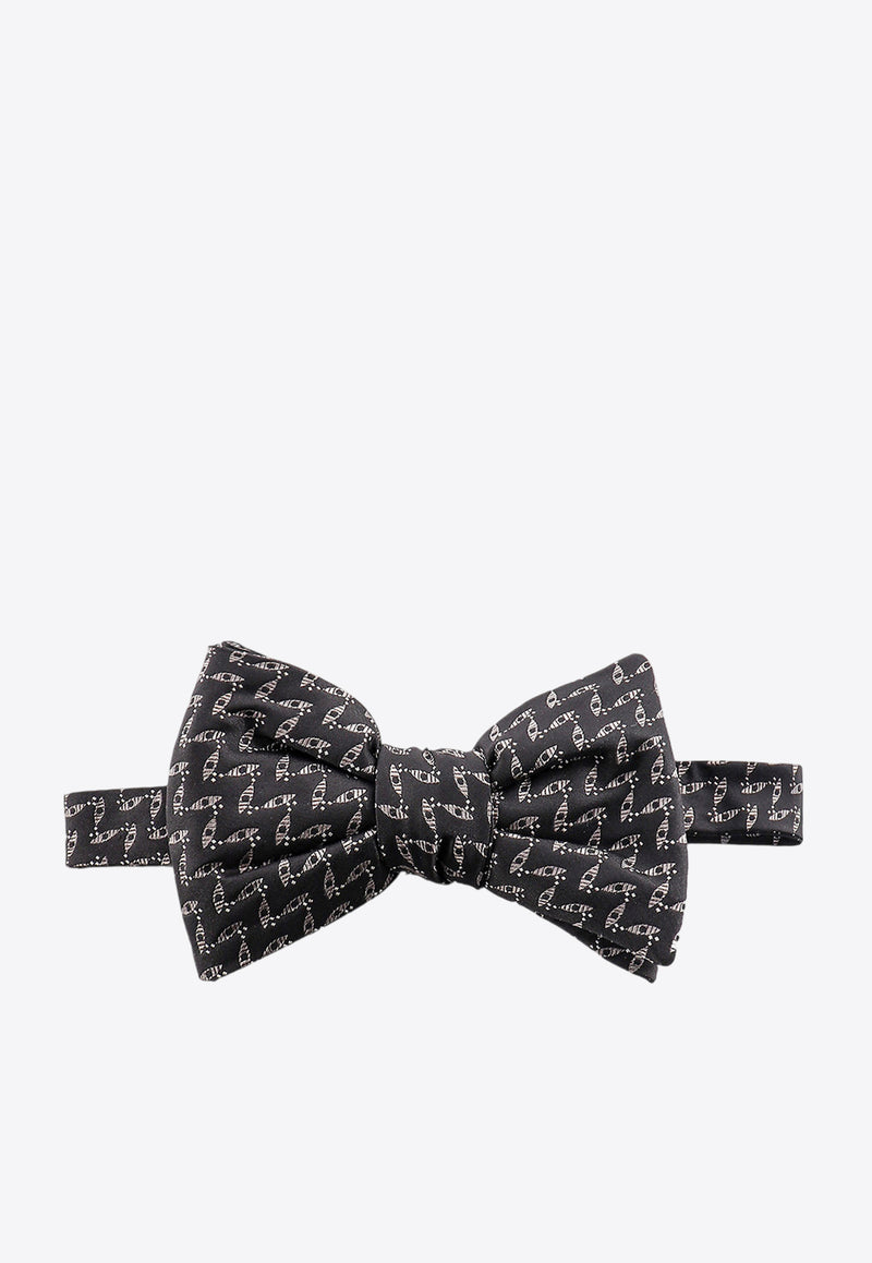 Nicky Milano Silk Patterned Bow Tie Black BAFFOBGALLE_9