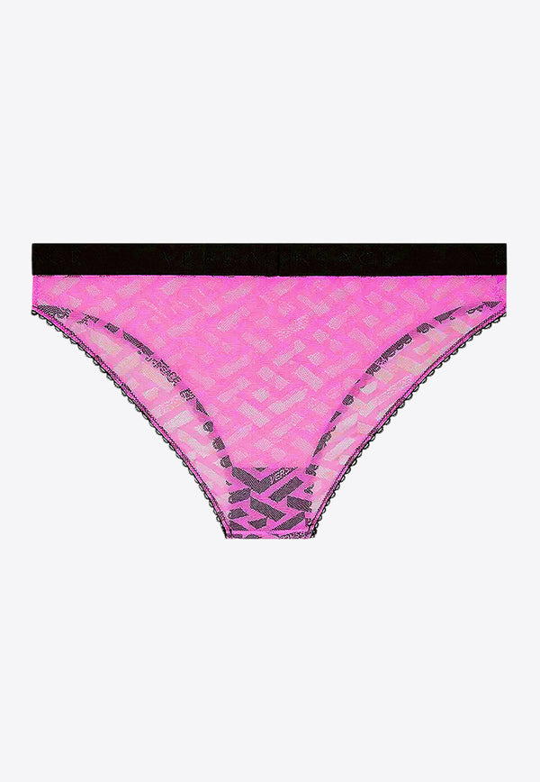 Versace La Greca Printed Panties Pink 10021221A01647_1PA40