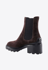 Tod's Suede Ankle Boots Brown XXW08D0EA10BYE_S808