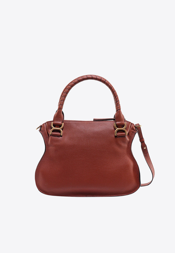 Chloé Marcie Leather Top Handle Bag Brown C22AS660I31_25M