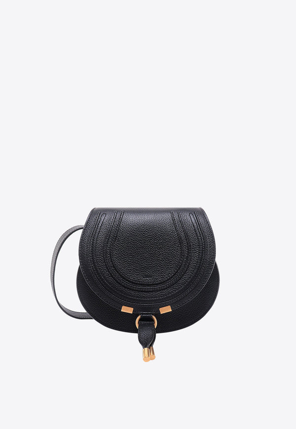 Chloé Small Marcie Leather Crossbody Bag Black C22AS680I31_001