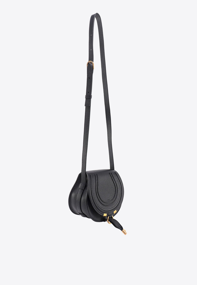 Chloé Small Marcie Leather Crossbody Bag Black C22AS680I31_001