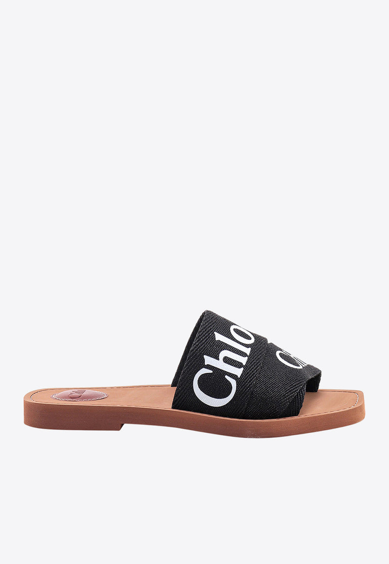 Chloé Woody Logo Detail Slides Black C22U188Z3_001