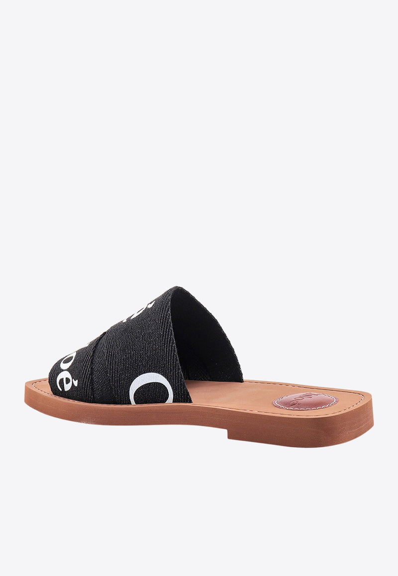 Chloé Woody Logo Detail Slides Black C22U188Z3_001