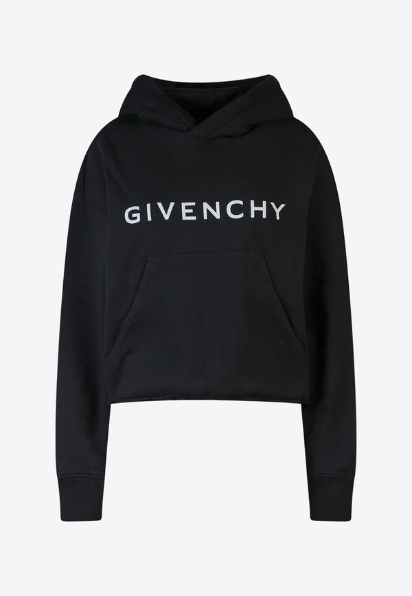 Givenchy Raw-Cut Logo-Printed Hooded Sweatshirt BWJ03M3YAC_001
