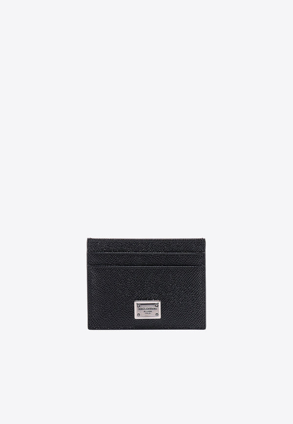 Dolce & Gabbana Grained Leather Logo Cardholder Black BP0330AG219_80999