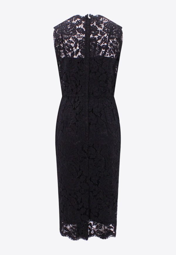 Dolce & Gabbana Layered Lace Midi Dress F6H0ZTFLRE1_N0000