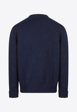 Alexander McQueen Logo Intarsia Knit Sweater
 Blue 626454Q1WZL_4581