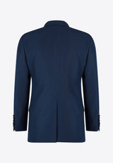 Gucci Single-Breasted Tuxedo Blazer Blue 721142ZADVL_4440