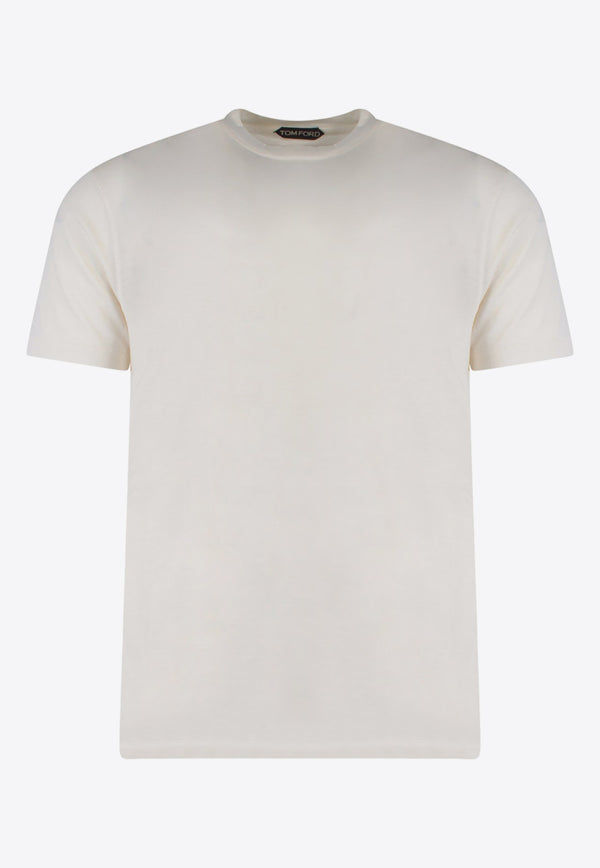 Tom Ford Basic Crewneck T-shirt Beige JCS004JMT002S23_AW100