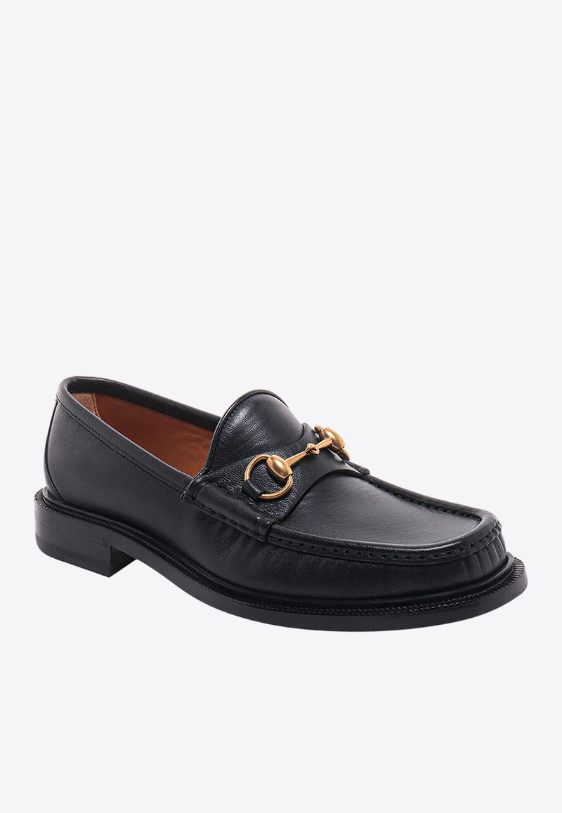 Gucci Horsebit-Detail Leather Loafers Black 723562U7J00_1000