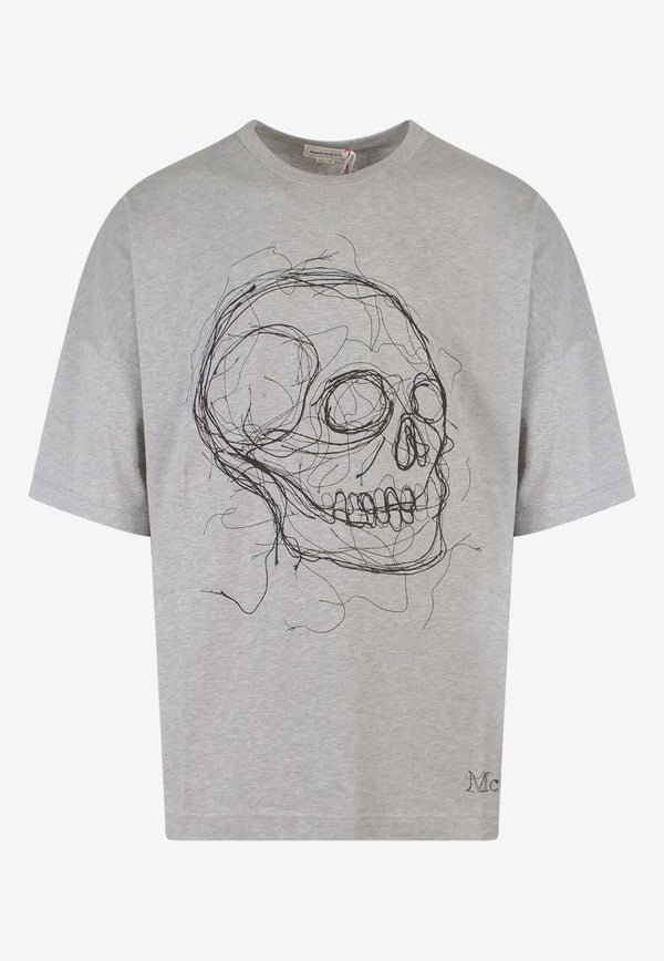 Alexander McQueen Skull Print Oversized T-shirt

 Gray 735266QUZ43_0902