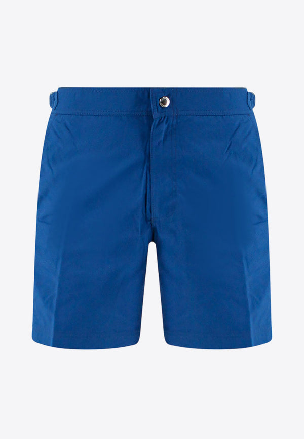 Alexander McQueen Logo Tape Swim Shorts Blue 6685974419Q_4268