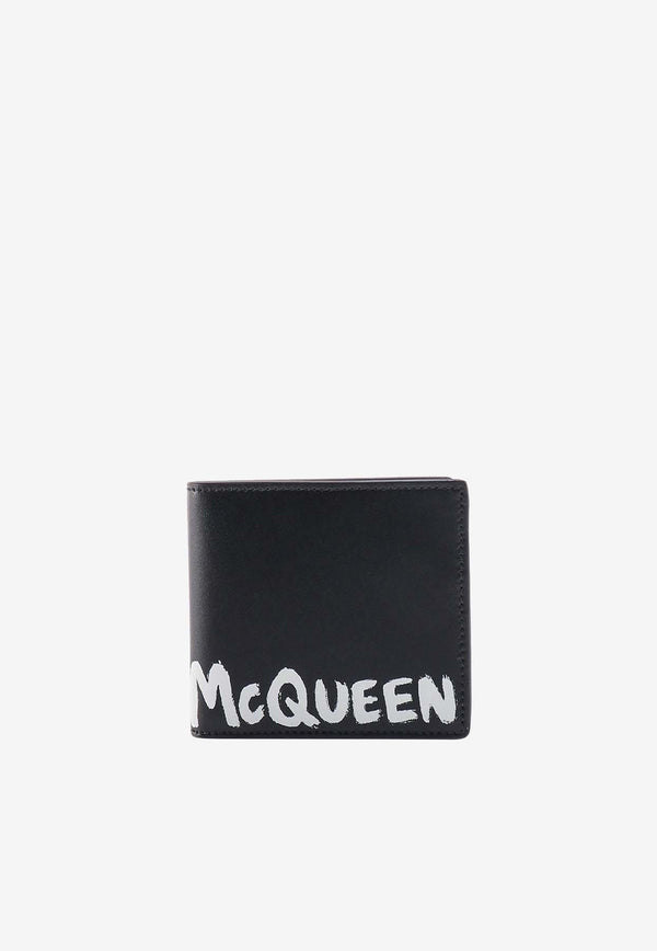 Alexander McQueen Graffiti Logo Bi-Fold Wallet
 Black 6021371AAMJ_1070