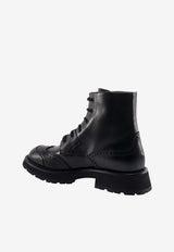 Punk Worker Leather Ankle Boots