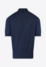 Maison Margiela Short-Sleeved Knitted Polo T-shirt Blue S50GL0045S18204_477