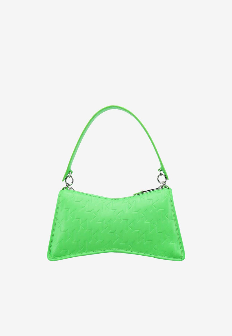 Karl Lagerfeld Embossed Logo Shoulder Bag Green 231W3020_637