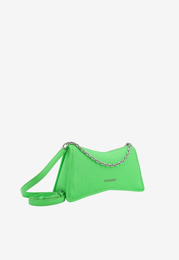 Karl Lagerfeld Embossed Logo Shoulder Bag Green 231W3020_637