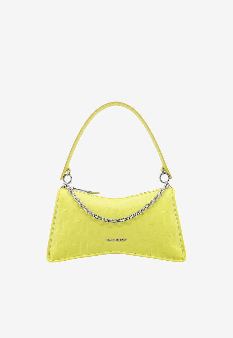 Karl Lagerfeld Embossed Logo Shoulder Bag Yellow 231W3020_768