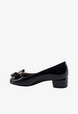 Salvatore Ferragamo Vara Bow 30 Patent Leather Pumps Black 01B221591963_NERO