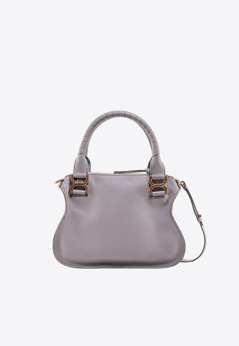 Chloé Small Marcie Leather Shoulder Bag Gray C22AS628I31_053