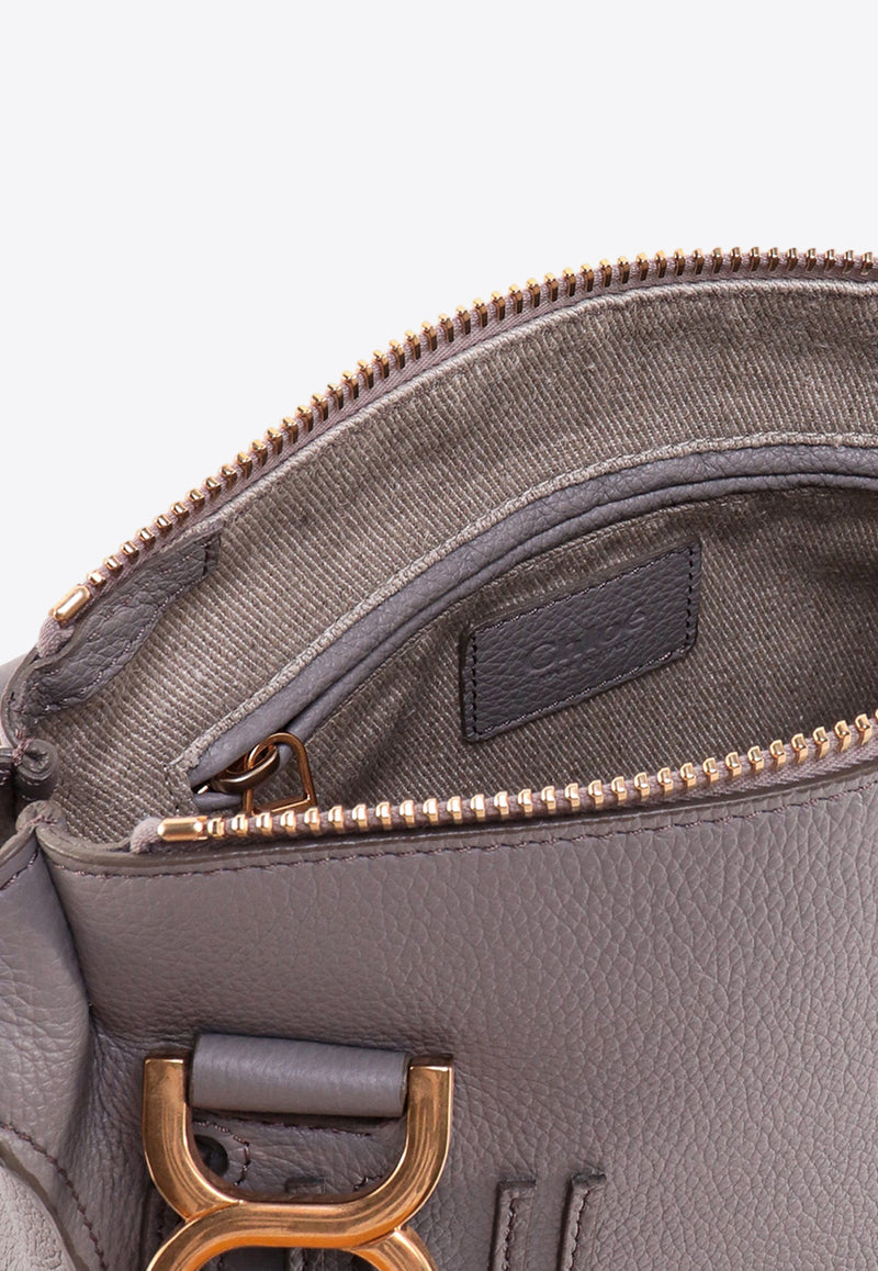 Chloé Small Marcie Leather Shoulder Bag Gray C22AS628I31_053