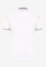 ZEGNA Embroidered Logo Polo T-shirtWhite E7358A5B746_N00