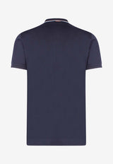 ZEGNA Embroidered Logo Polo T-shirtBlue E7358A5B746_K09