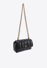 Tory Burch Mini Kira Quilted Leather Crossbody Bag Black 142567_001