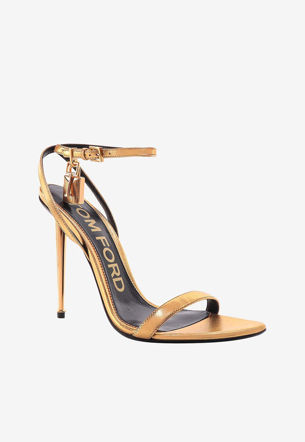 Tom Ford Padlock 115 Metallic Leather Sandals Gold W2272LSP014G_1Y004