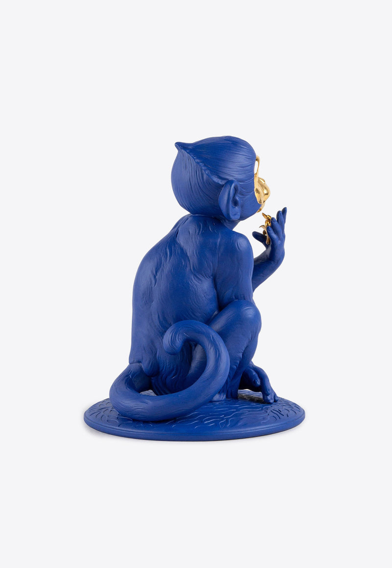 Lladró Boldblue Little Monkey Figurine Blue 01009548