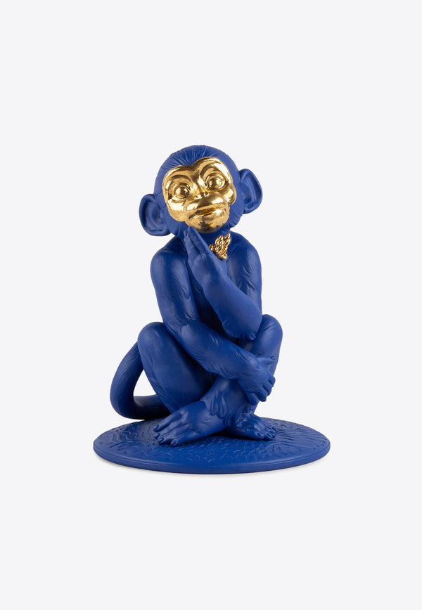 Lladró Boldblue Little Monkey Figurine Blue 01009548