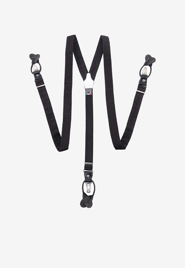 Bretelle&Braces Stretch Nylon Suspenders Black 100VAR061_061
