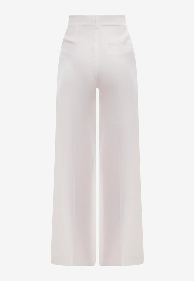 K Krizia Straight Viscose-Blend Pants White J1DE11865_CREAM