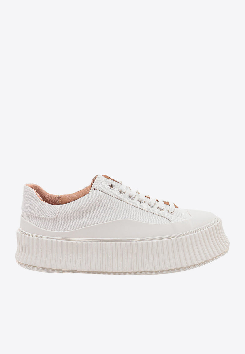 Jil Sander Canvas Low-Top Sneakers White J15WS0002P2965_107