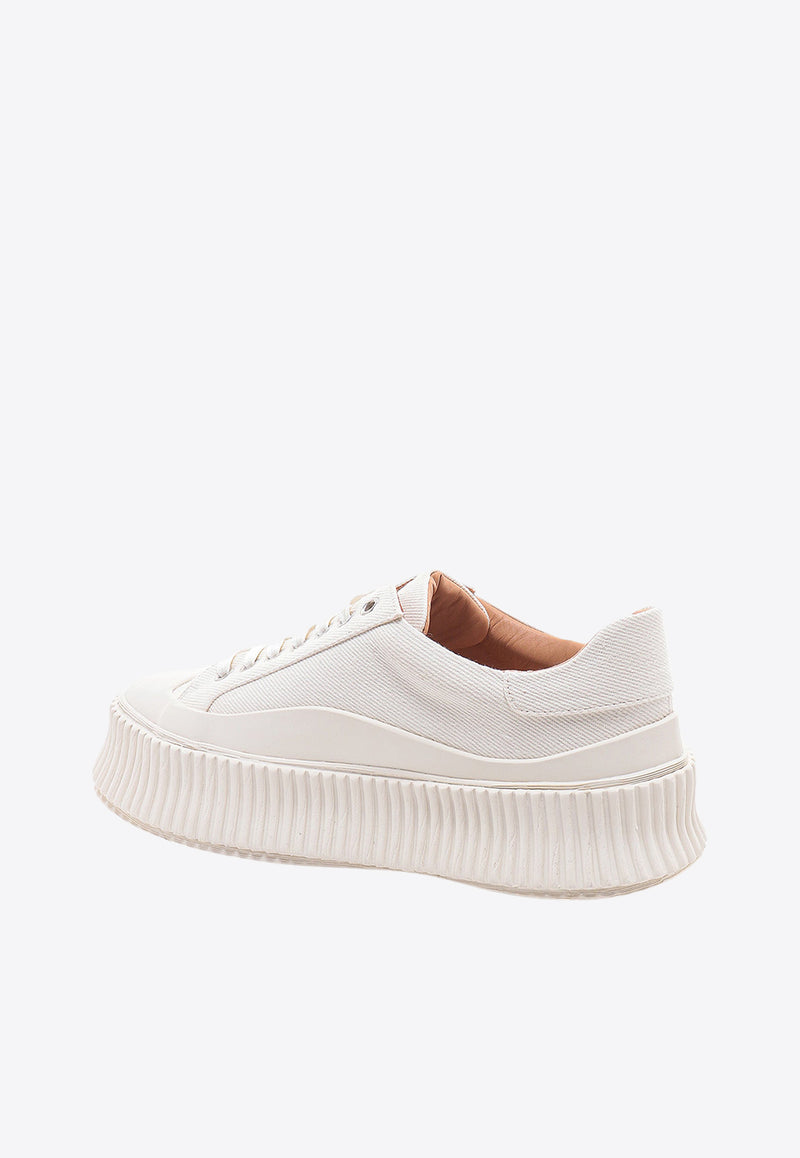 Jil Sander Canvas Low-Top Sneakers White J15WS0002P2965_107