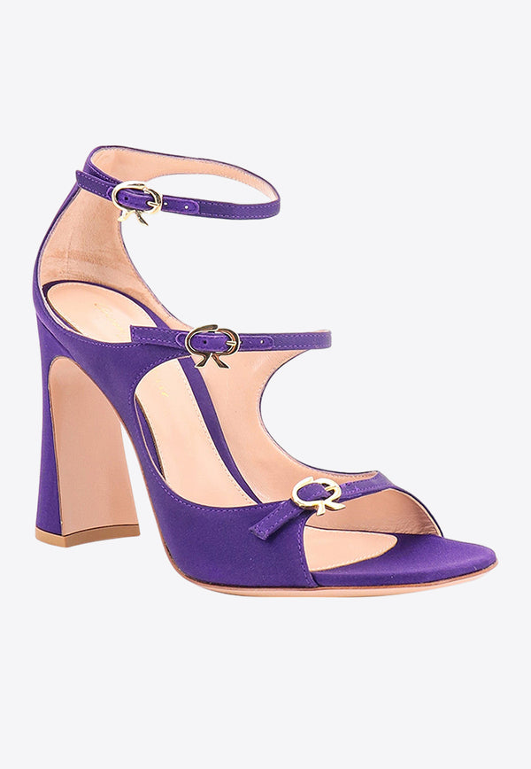 Gianvito Rossi Misty 100 Satin Sandals Purple G5062500RIC_BLOO