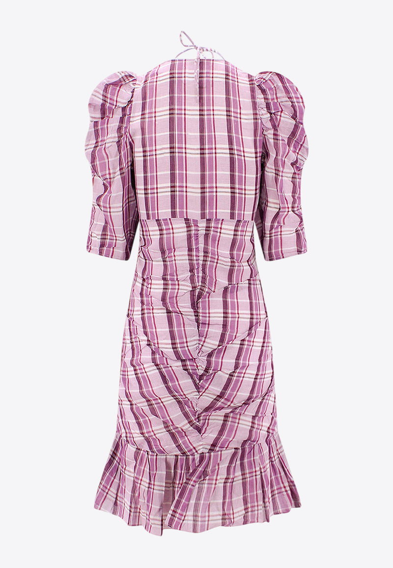 Isabel Marant Etoile Galdino Draped Mini Dress Pink RO0007FAA1I42E_40PK