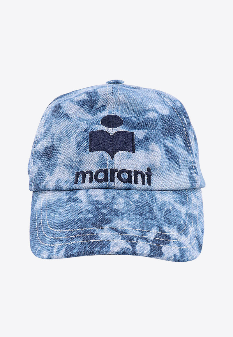 Isabel Marant Tyron Tie-Dye Logo Cap Blue CQ001XHAA1C11J_30BU