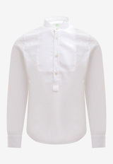 Finamore 1925 Mandarin Collar Shirt White 140001C0147_01