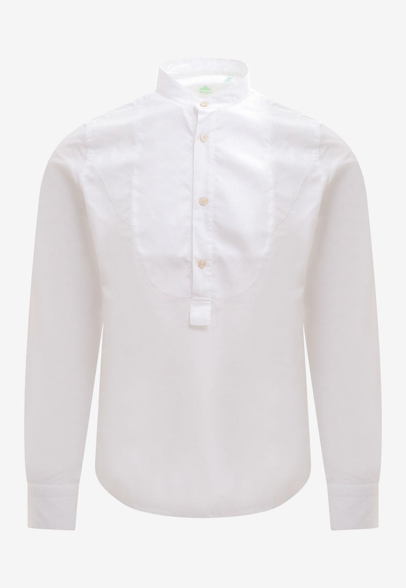 Finamore 1925 Mandarin Collar Shirt White 140001C0147_01