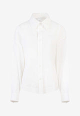 Bottega Veneta Maxi Fold Long-Sleeved Shirt White 725636VA5Y0_9068