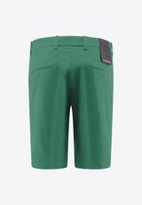 J.Lindeberg Logo Patch Bermuda Shorts Green GMPA07908_M376