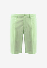 J.Lindeberg Somle Logo Patch Bermuda Shorts Green GMPA07905_M037