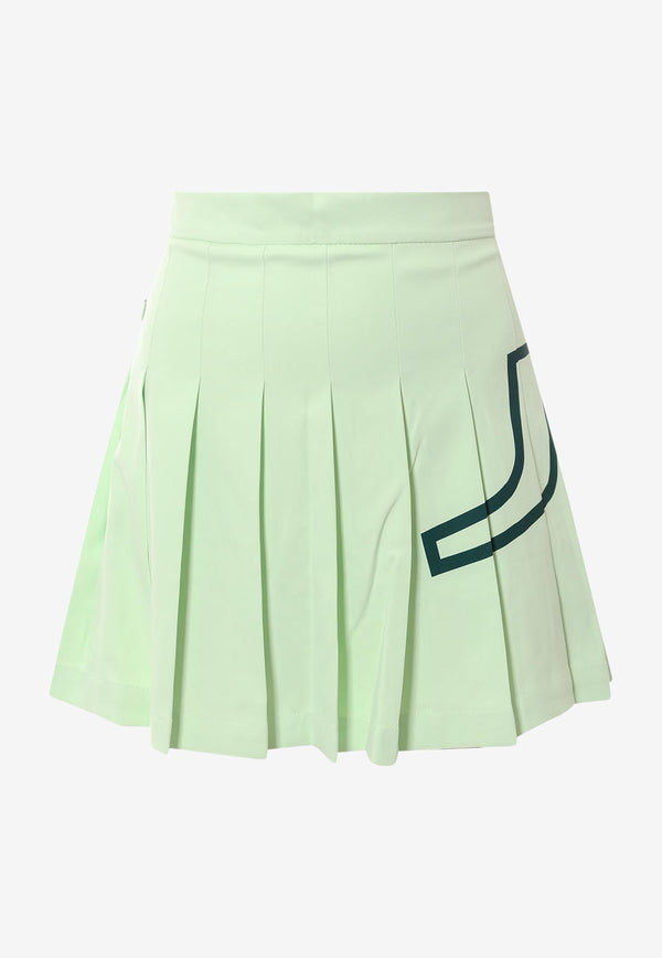 J.Lindeberg Naomi Pleated Mini Skirt Green GWSD07827_M037